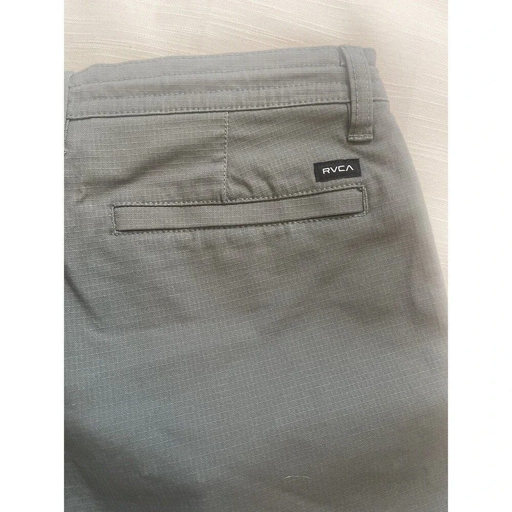 RVCA Hidden Drawstring 17” Cotton Polyester Blend Shorts In Dark Gray Sz 29 New